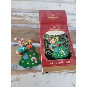 Hallmark adding the best part tree part 1999 ornament Xmas holiday tree